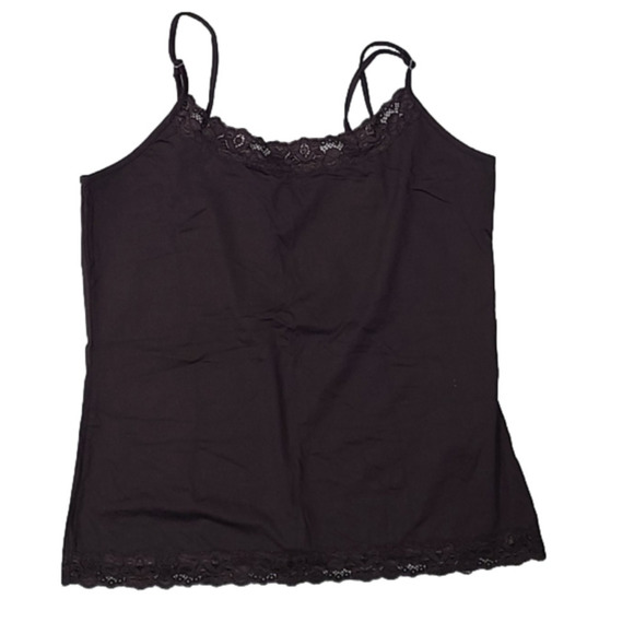 Reitmans Tops - Reitmans Brown Lace Trim Layering Cami - adjustable straps - Size medium